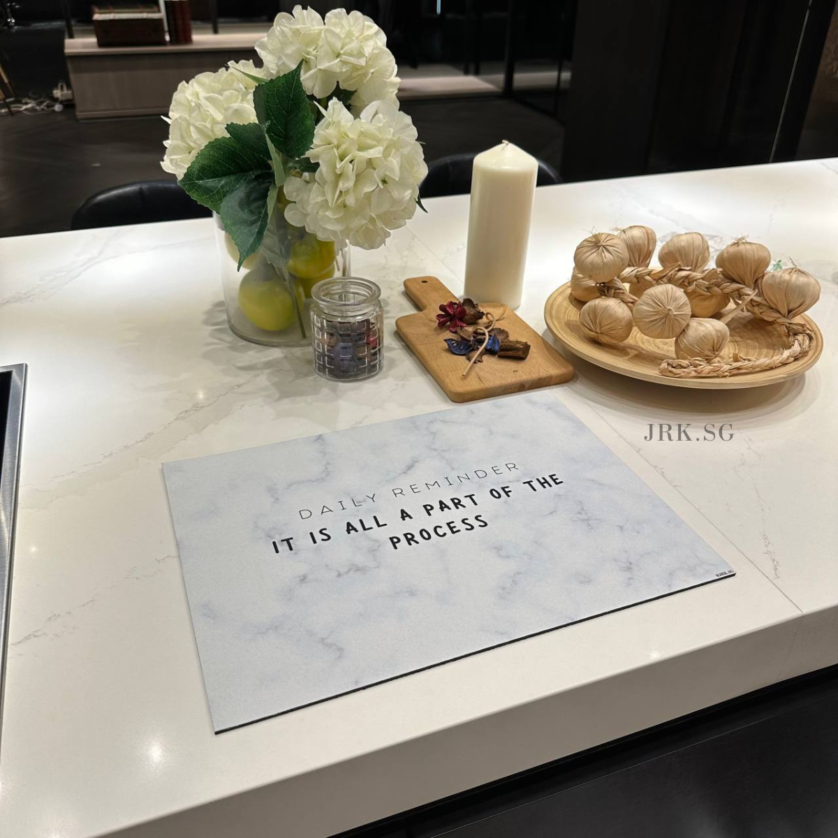 (Singapore Local self design) Custom Diatomite Non Slip Table Mat Quick Drying | Fast Absorbing