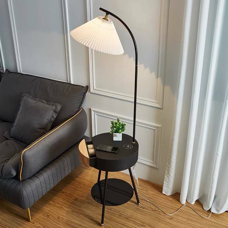 ZENNE Arc Floor Lamp with side table