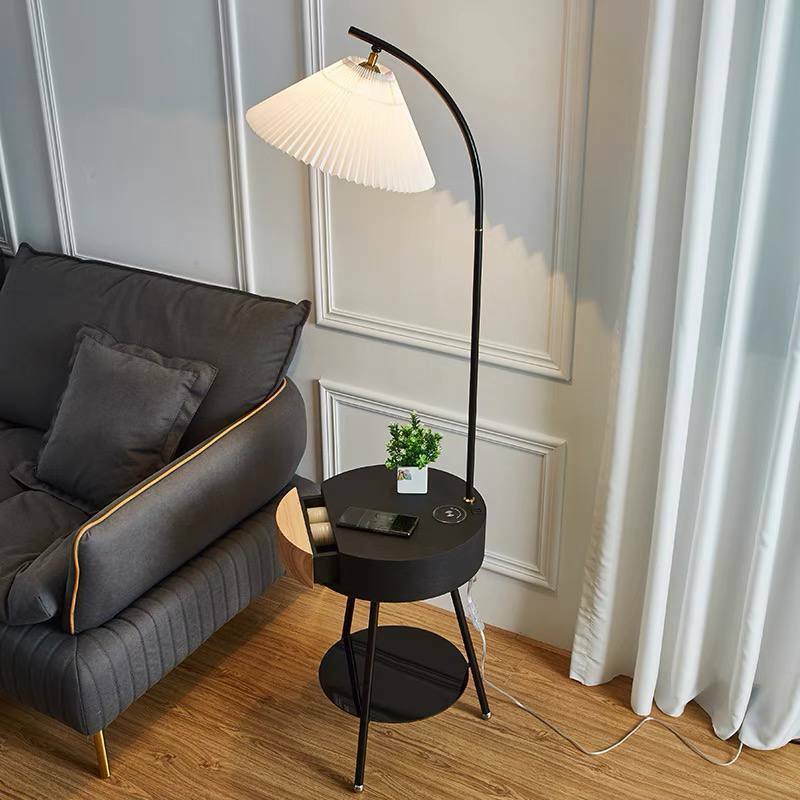 ZENNE Arc Floor Lamp with side table