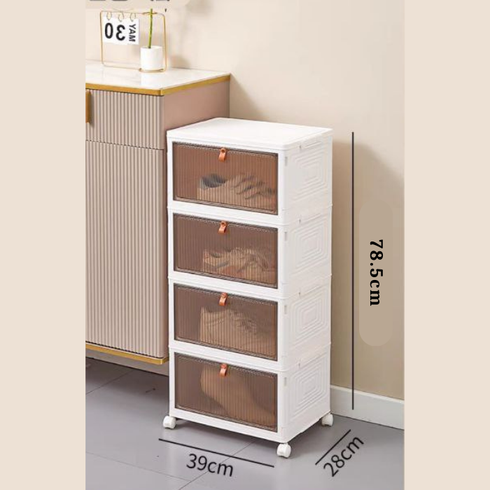 Joyco Multifunctional Collapsible Storage Bins Foldable with Lid & Wheels