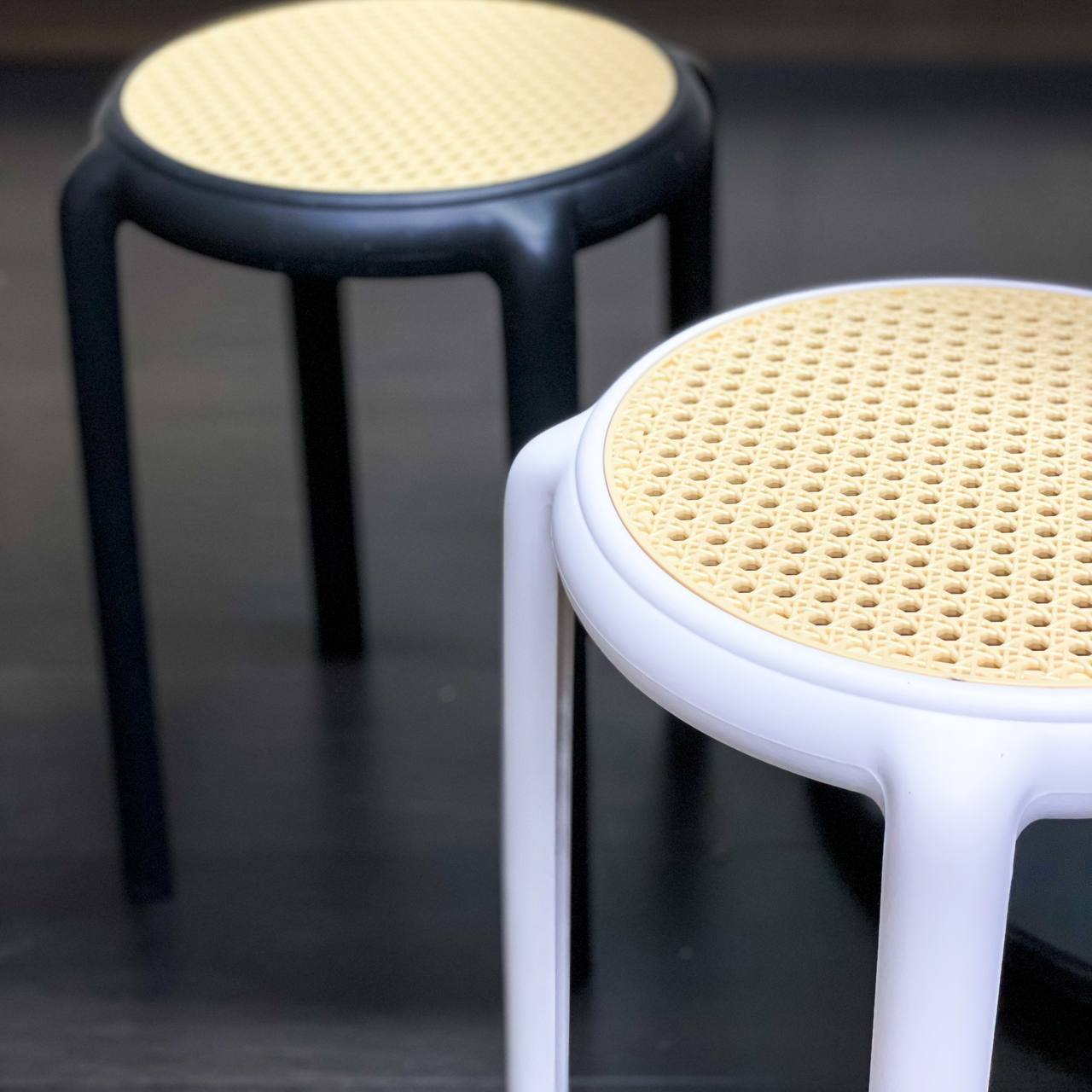 Derlyna Rattan stackable stools