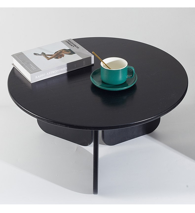 EDEN Black grain round coffee table