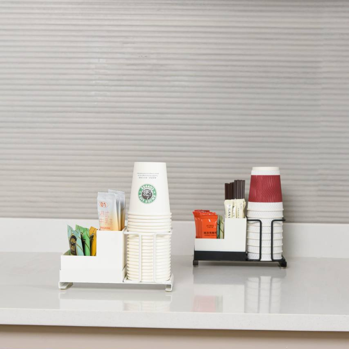 Pantry organizer / cup holder / coffee and tea condiment organizer