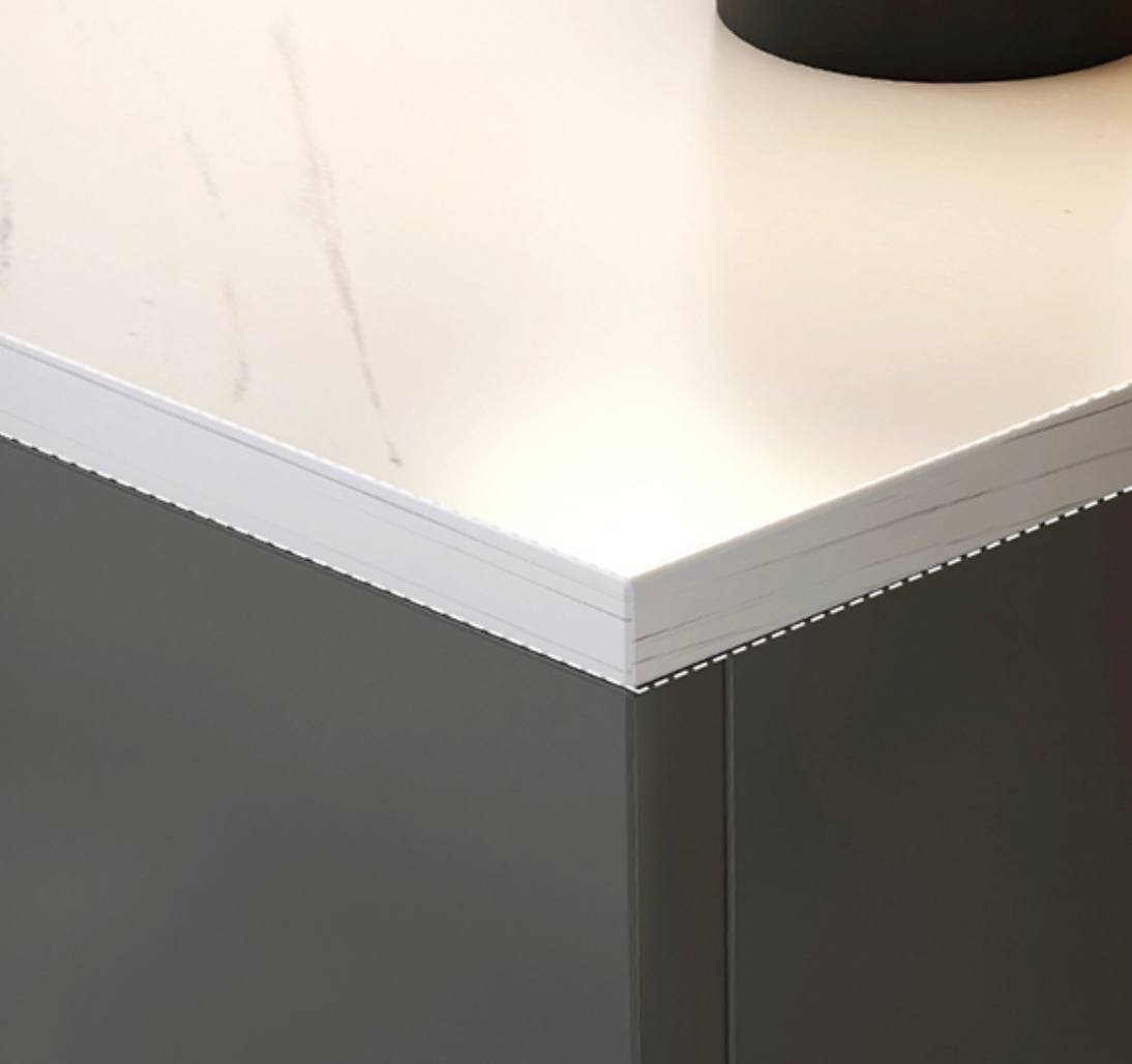 GLEV grey and white modern luxury TV console cabinet