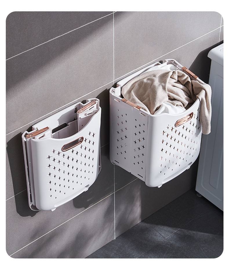 2 tier Foldable Laundry Basket /Portable & Large Capacity