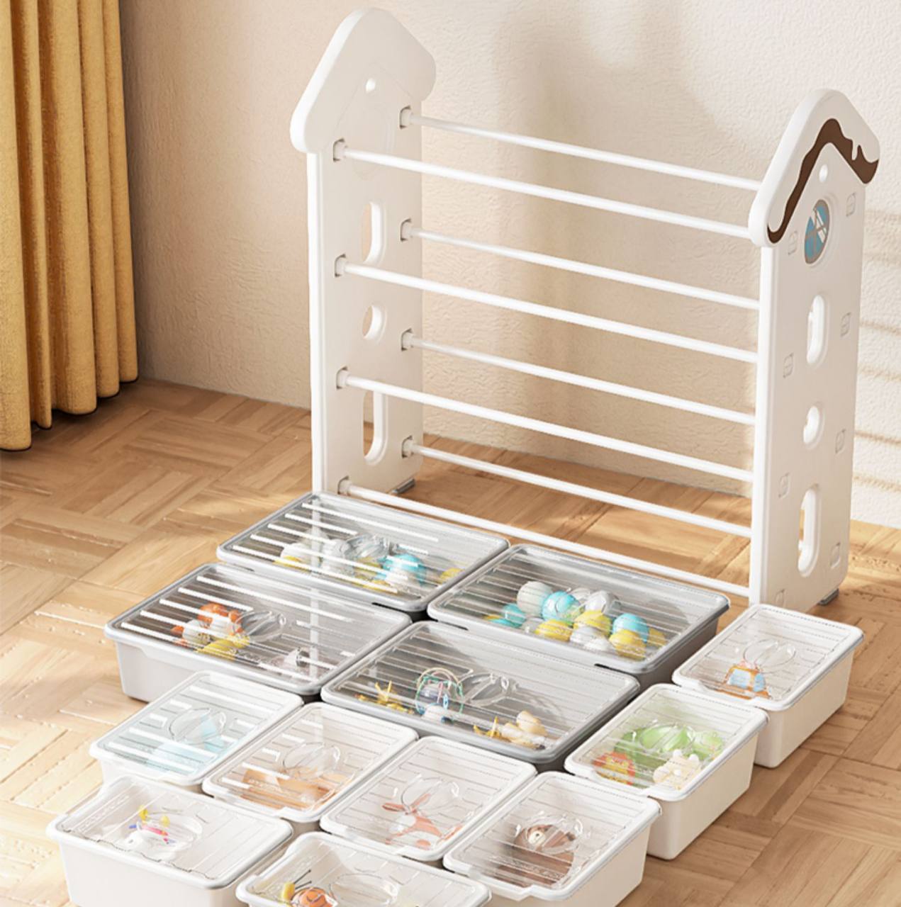 Beary Large Kids Storage Toy Organiser Rack