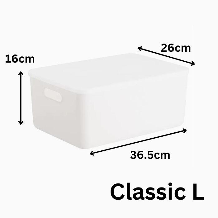JRKSG Pastel Minimalist Stackable Plastic Storage Box Home Organiser Container with Lid