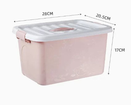 JRKSG Pastel Minimalist Stackable Plastic Storage Box Home Organiser Container with Lid