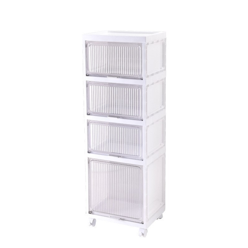 Transparent Fluted cabinet drawer | Multi-Purpose Cart