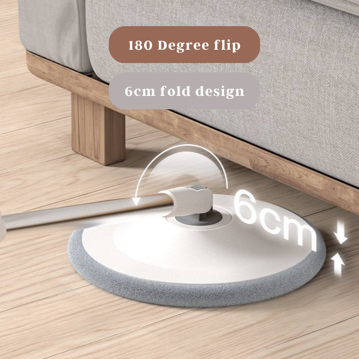 Self Wringing Spin Mop Bucket Set with Extendable Handle 3600 Swivel and 2x Microfibre Mop Heads