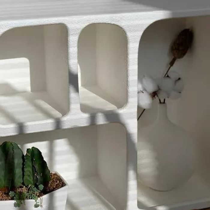 Soft Arc Minimalist Niche Storage rack decorative shelf