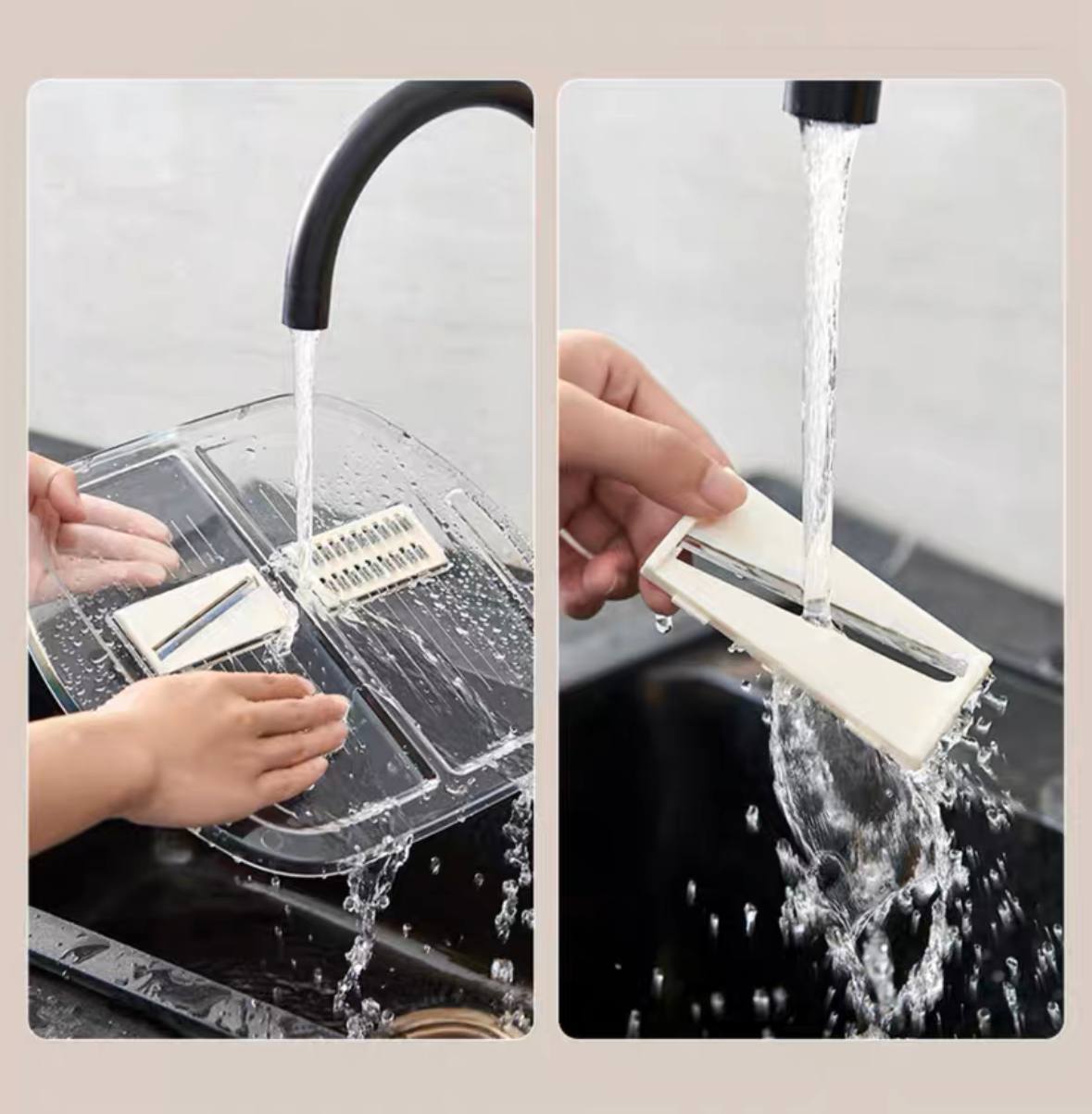 3 in 1 Vegetable Slicer Cutter Drain Basket / Grater Bowl / Strainer / mincer