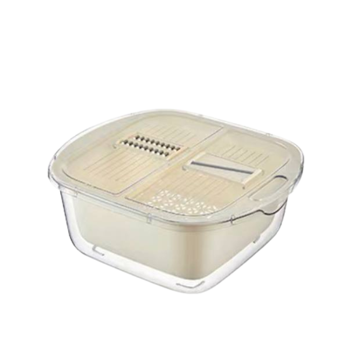 3 in 1 Vegetable Slicer Cutter Drain Basket / Grater Bowl / Strainer / mincer