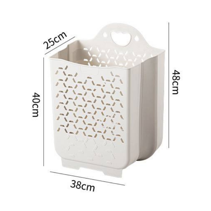 Collapsible Laundry Basket - White
