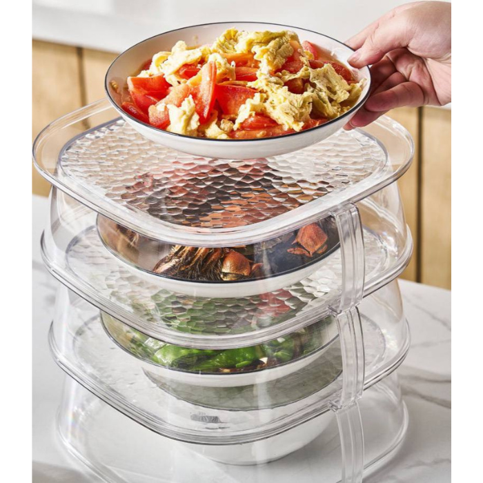 Multi-layer Stackable Dish Cover Household / Kitchen Insulation Food Cover Dust-proof