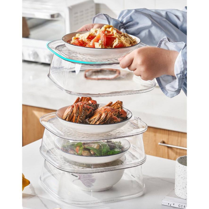 Multi-layer Stackable Dish Cover Household / Kitchen Insulation Food Cover Dust-proof