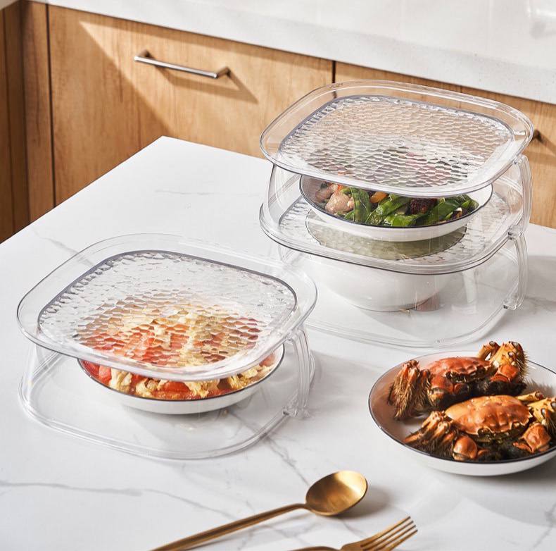 Multi-layer Stackable Dish Cover Household / Kitchen Insulation Food Cover Dust-proof