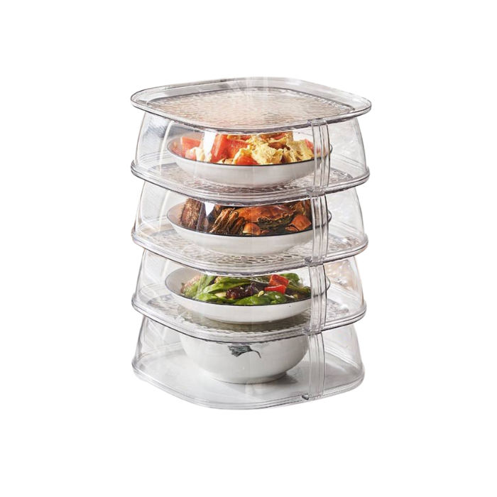 Multi-layer Stackable Dish Cover Household / Kitchen Insulation Food Cover Dust-proof