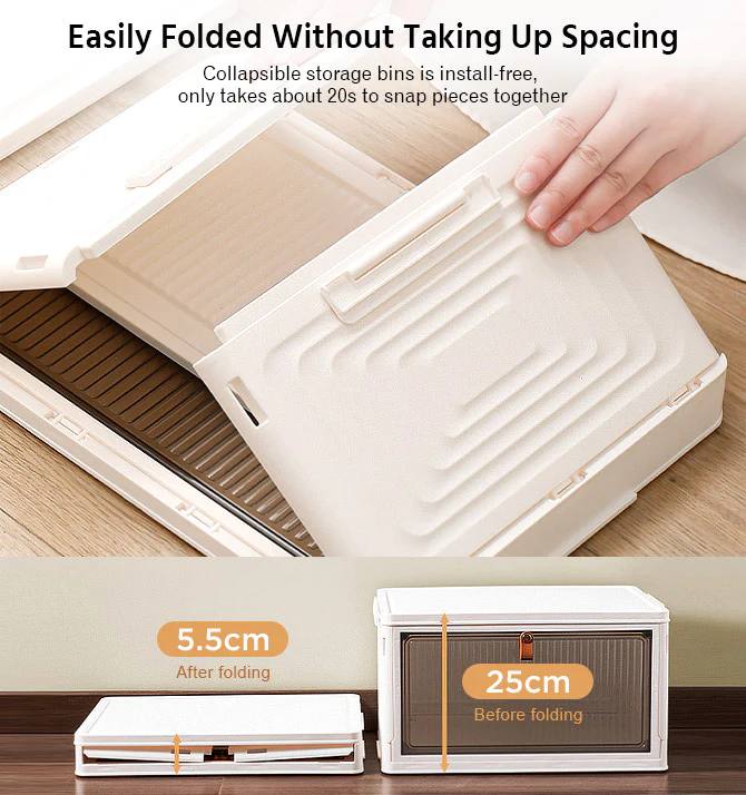 Joyco Multifunctional Collapsible Storage Bins Foldable with Lid & Wheels