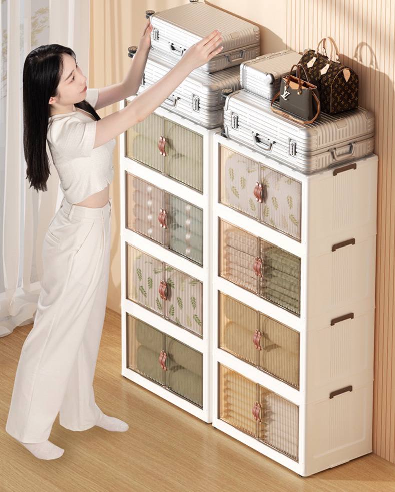 Joyco Multifunctional Collapsible Storage Bins Foldable with Lid & Wheels