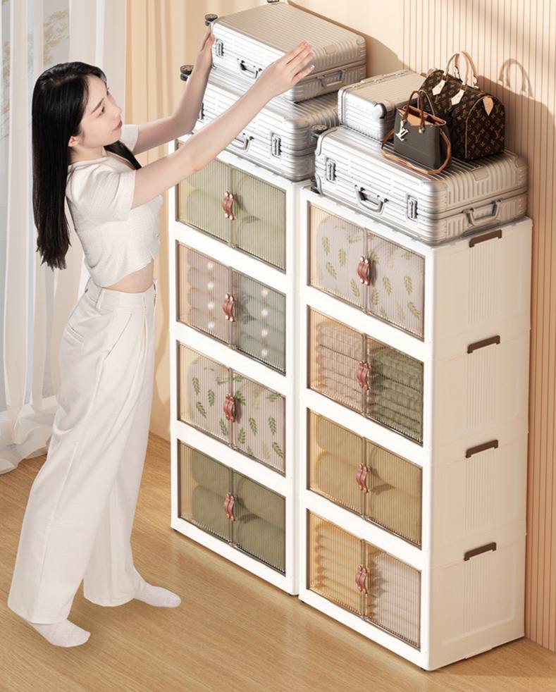 Joyco Multifunctional Collapsible Storage Bins Foldable with Lid & Wheels