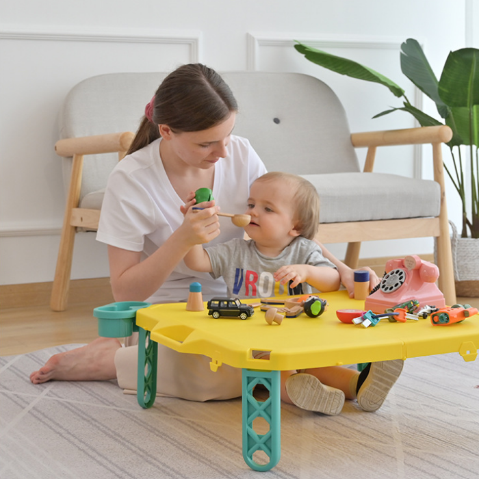 Children Desk / Kids Building blocks toy table / multi-functional early education game folding table