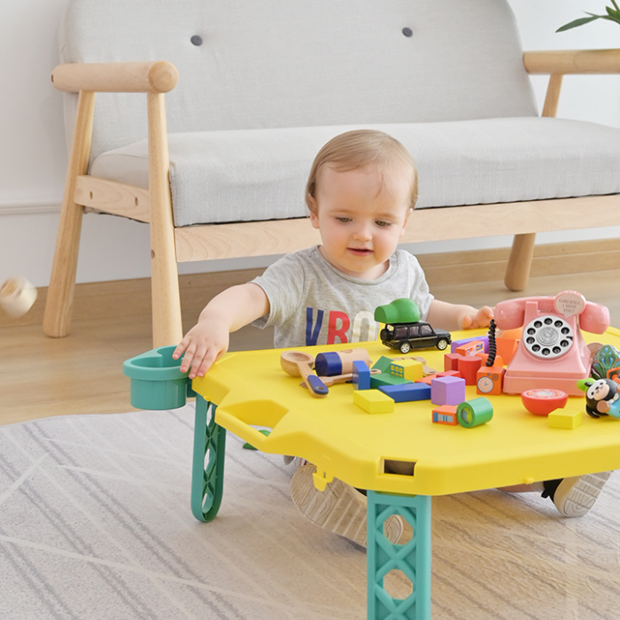 Children Desk / Kids Building blocks toy table / multi-functional early education game folding table