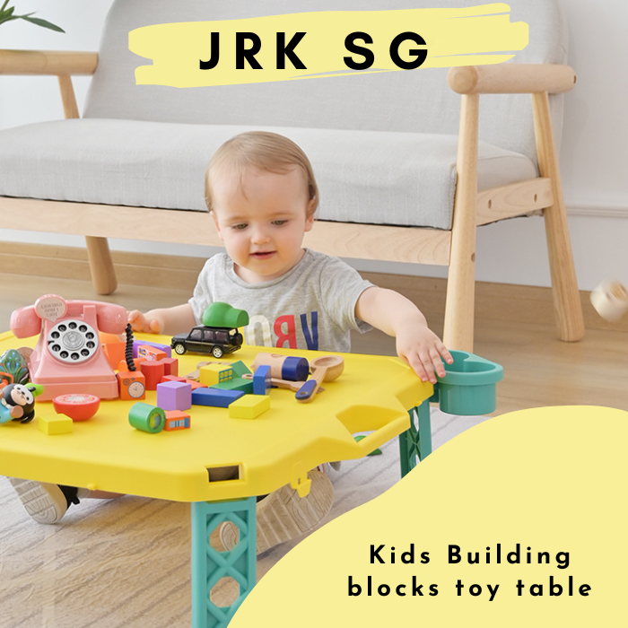 Children Desk / Kids Building blocks toy table / multi-functional early education game folding table