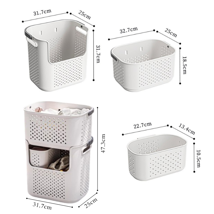 Spacedro Stackable 3 in 1 Laundry basket