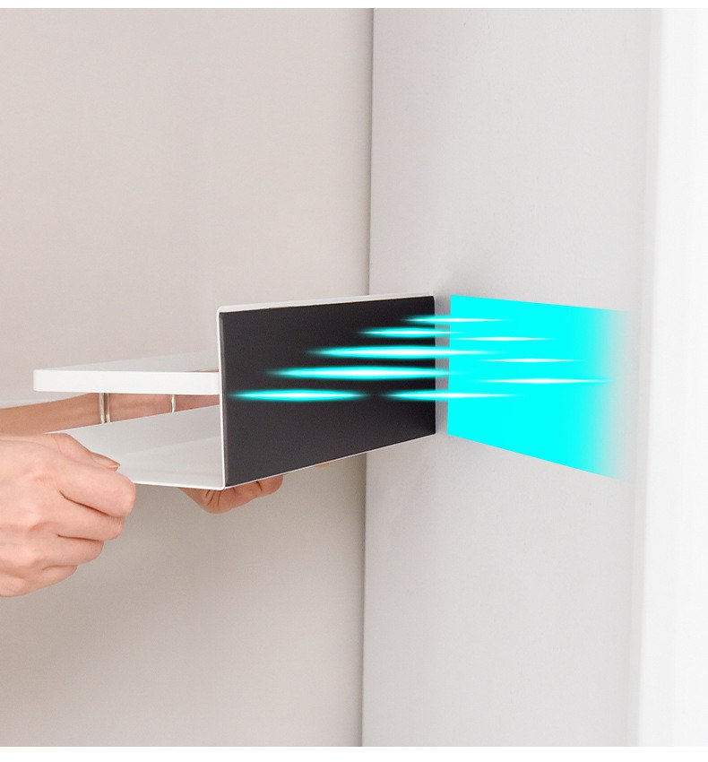 Magnetic Shelf with  Removable Hooks, Perfect Space Saver for Small Kitchen/Apartment