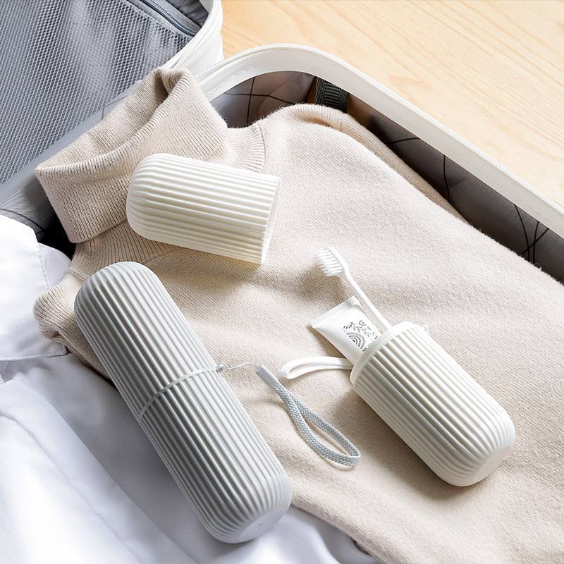Travel Essential Portable Toothbrush Toothpaste Holder Storage Case Box Organizer