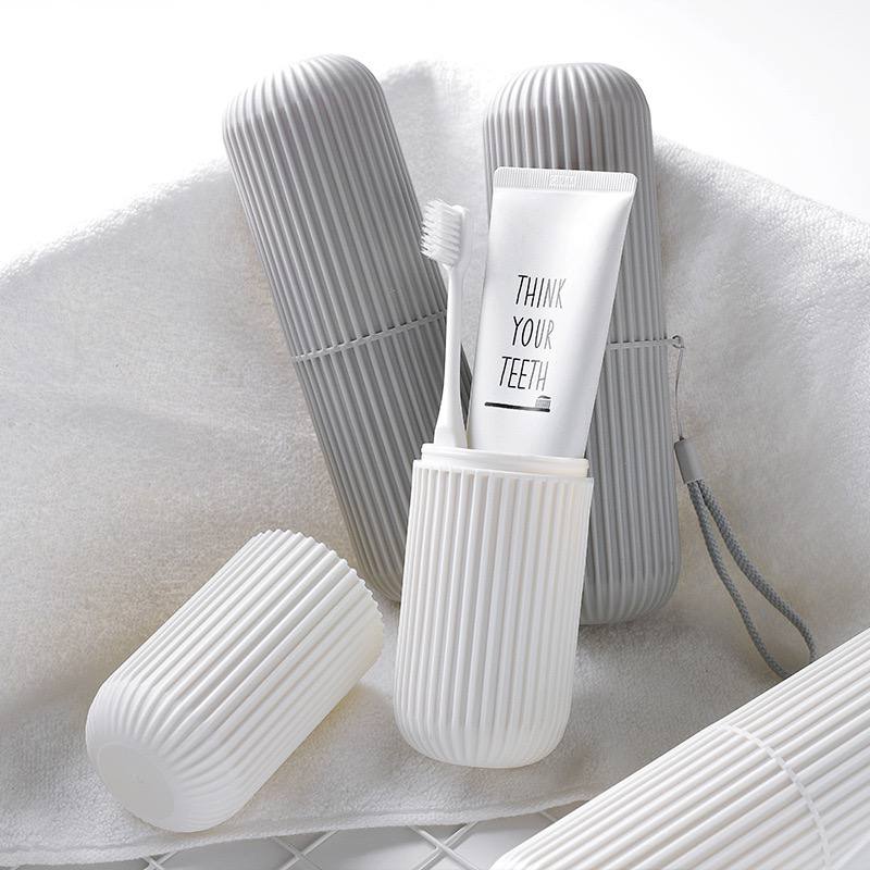 Travel Essential Portable Toothbrush Toothpaste Holder Storage Case Box Organizer