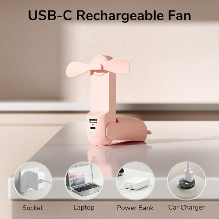 USB Rechargeable Mini Fan | Outdoor Portable Folding Handheld Small Fan