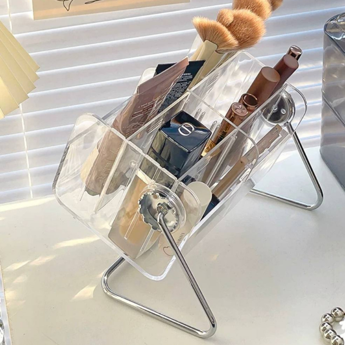 Acrylic Desktop Rack organiser for Pen Holder / cosmetic / TV remote living room table / Bedroom table