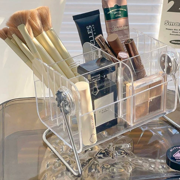 Acrylic Desktop Rack organiser for Pen Holder / cosmetic / TV remote living room table / Bedroom table