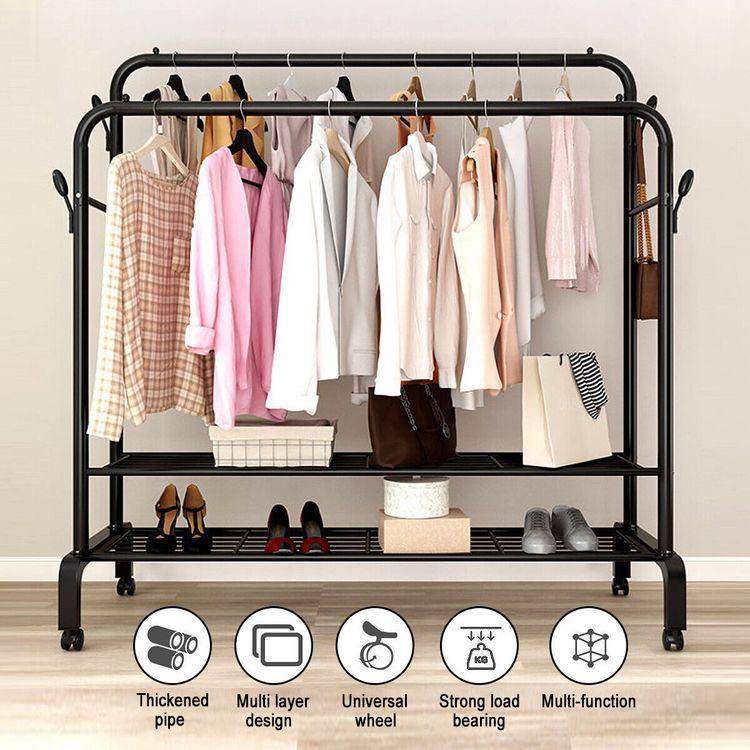 Laysa Clothes Rack, Garment Rack for Hanging Clothes, Multi-functional laundry organiser