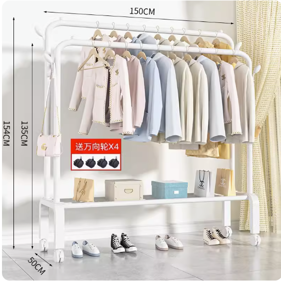 Laysa Clothes Rack, Garment Rack for Hanging Clothes, Multi-functional laundry organiser