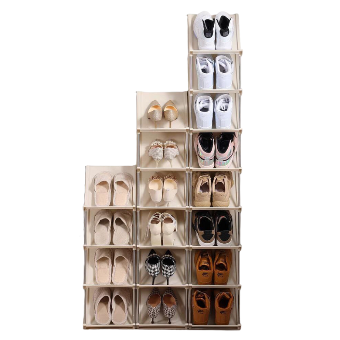 Minimalist Tall multi-layer sandwich style shoe rack | for BTO condo dormitory living room bedroom bathroom