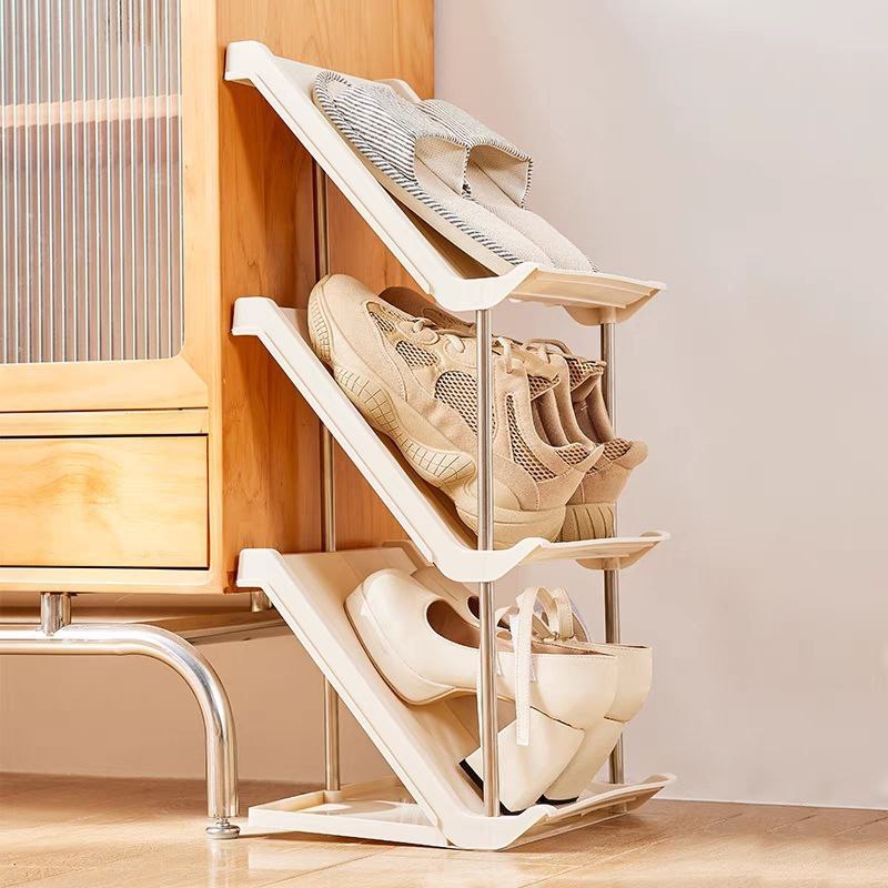 Minimalist Tall multi-layer sandwich style shoe rack | for BTO condo dormitory living room bedroom bathroom