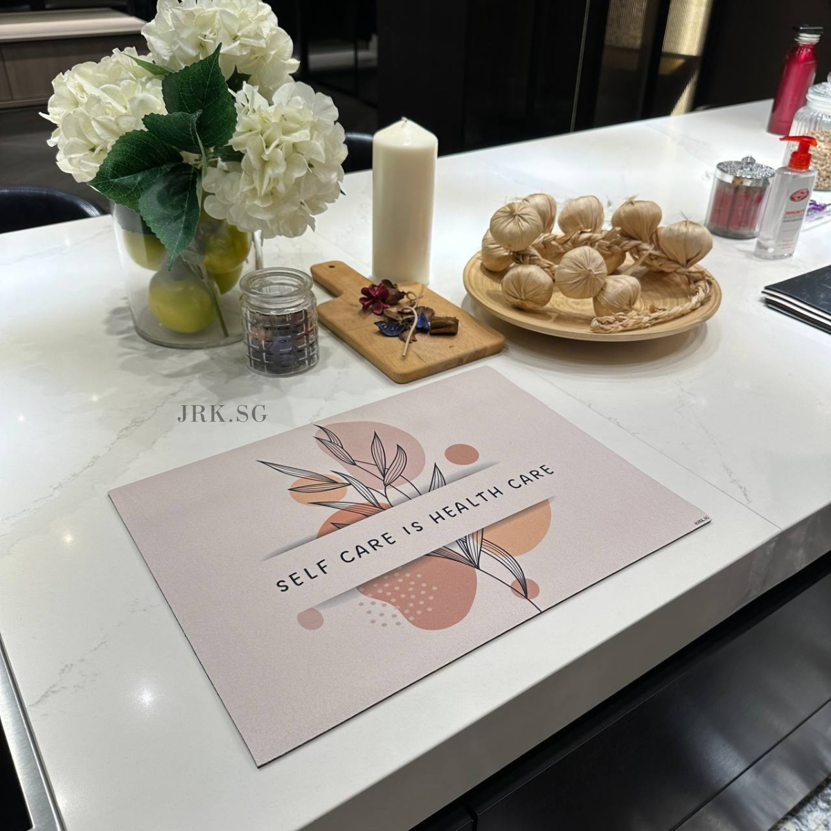 (Singapore Local self design) Custom Diatomite Non Slip Table Mat Quick Drying | Fast Absorbing