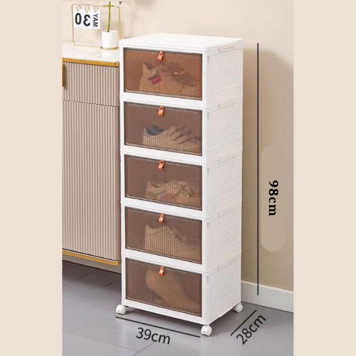 Joyco Multifunctional Collapsible Storage Bins Foldable with Lid & Wheels