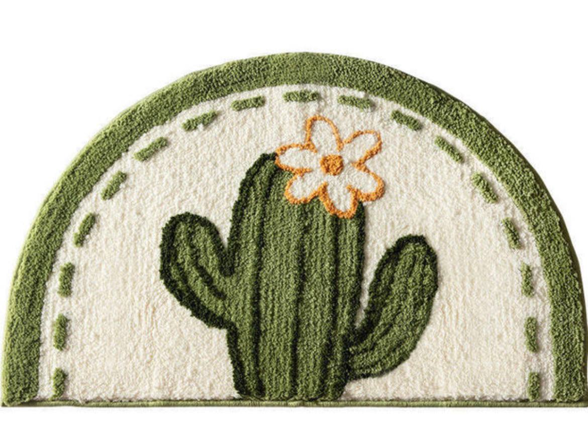 Half round soft & fluffy Door Mat, floor rug