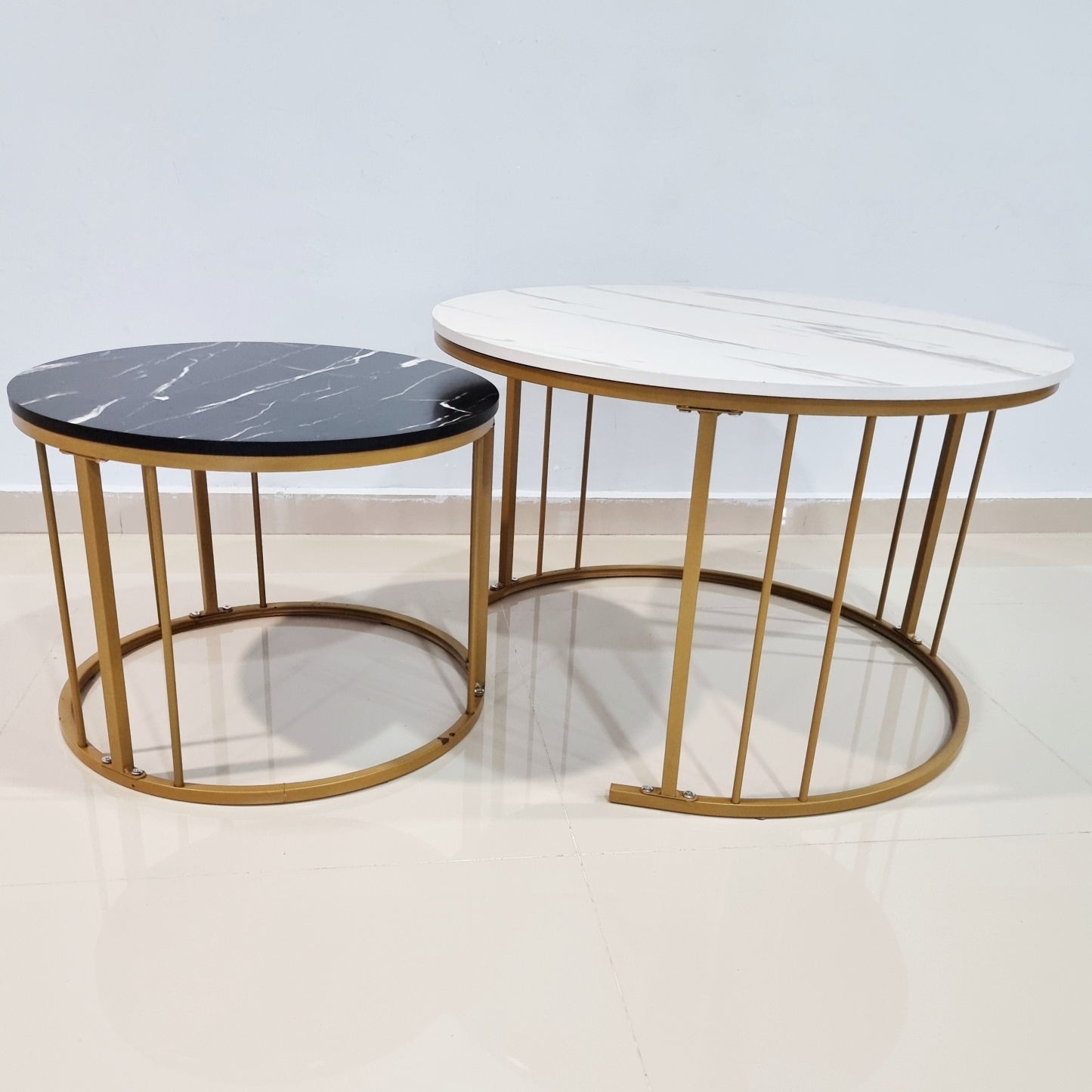 Twin Nesting Coffee Console Table (gold)