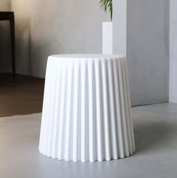 Pleated cupcake stackable stools