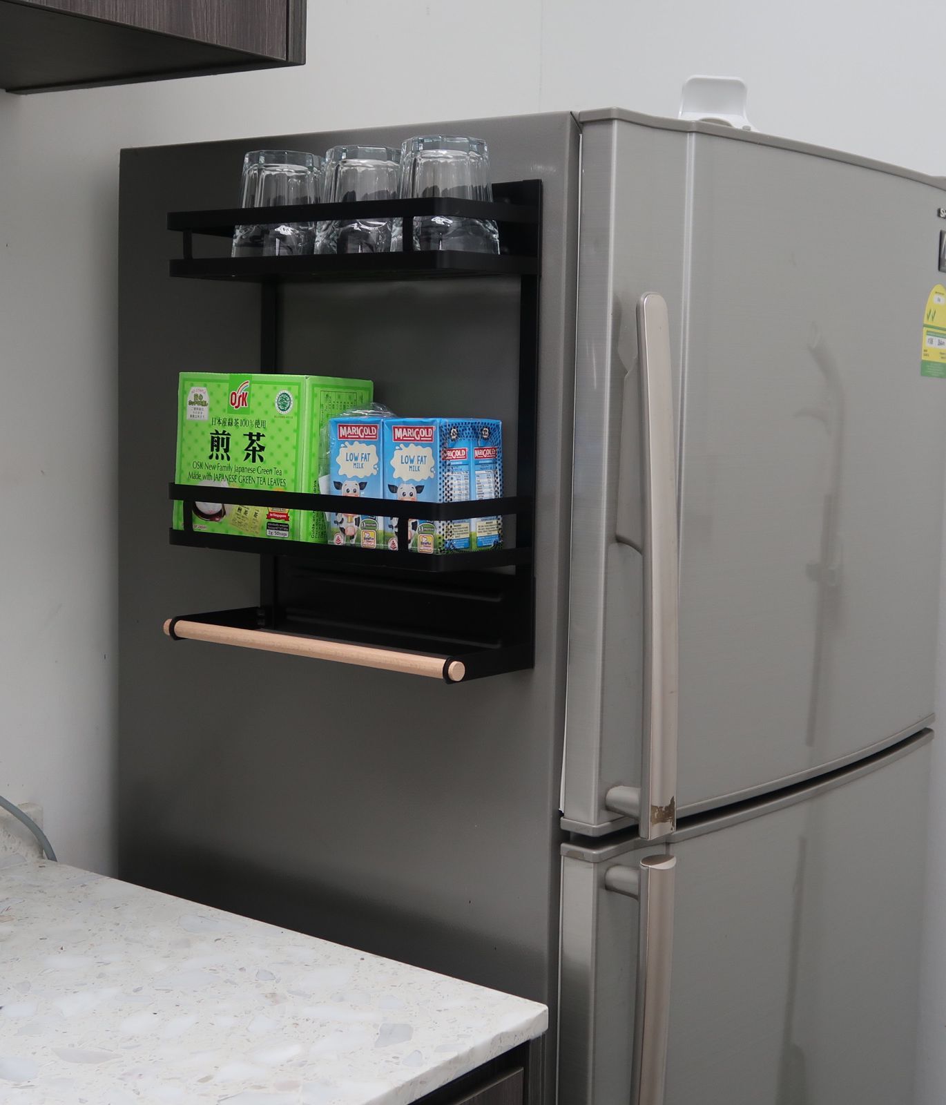 Solid Magnetic Fridge Rack Kitchen Organizer