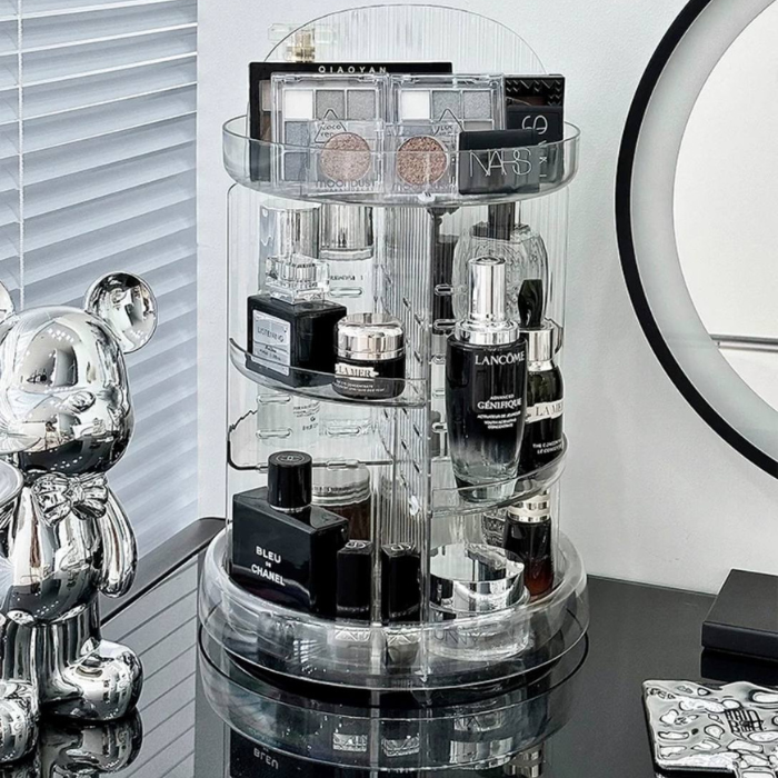 𝘿𝙞𝙖𝙢𝙤𝙣𝙙 Rotating Acrylic Makeup Organizer