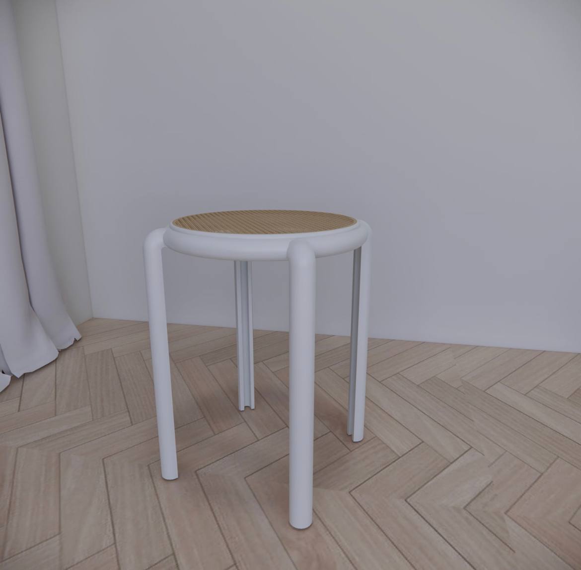 Derlyna Rattan stackable stools