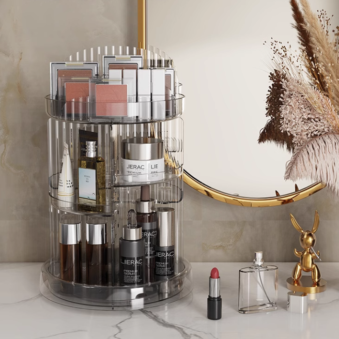 𝘿𝙞𝙖𝙢𝙤𝙣𝙙 Rotating Acrylic Makeup Organizer