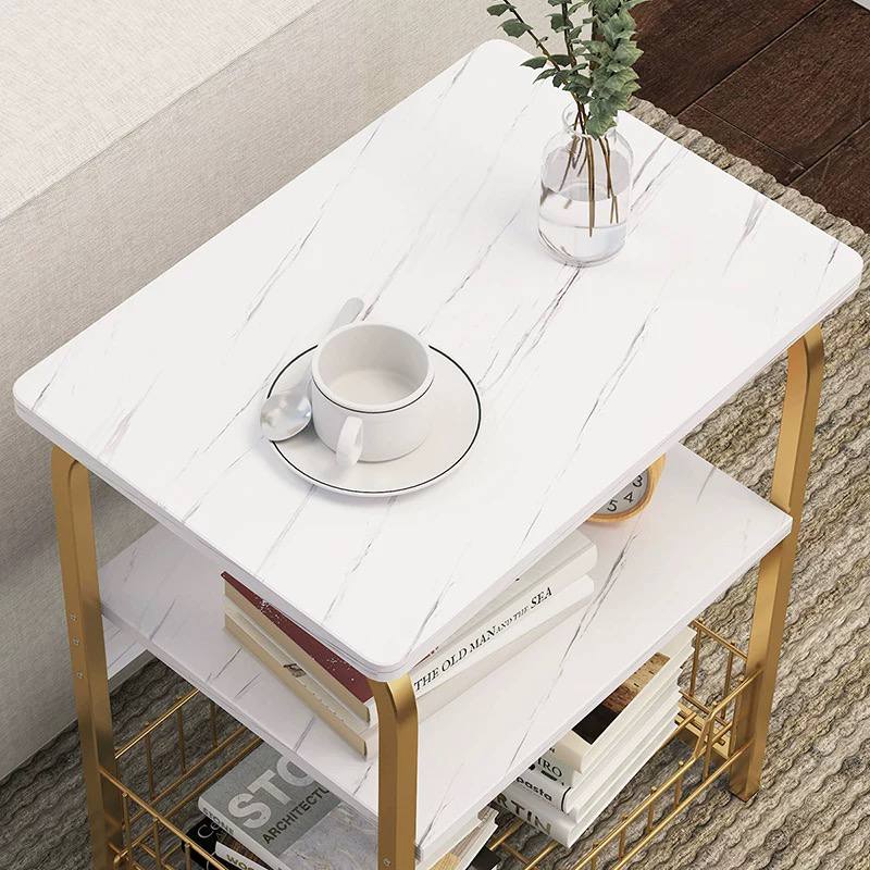 Everly Wood Coffee Table with marble design