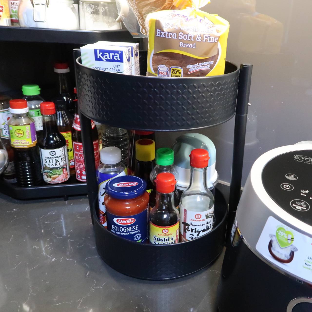 Rotating tray / Lazy susan kitchen seasoning organizer